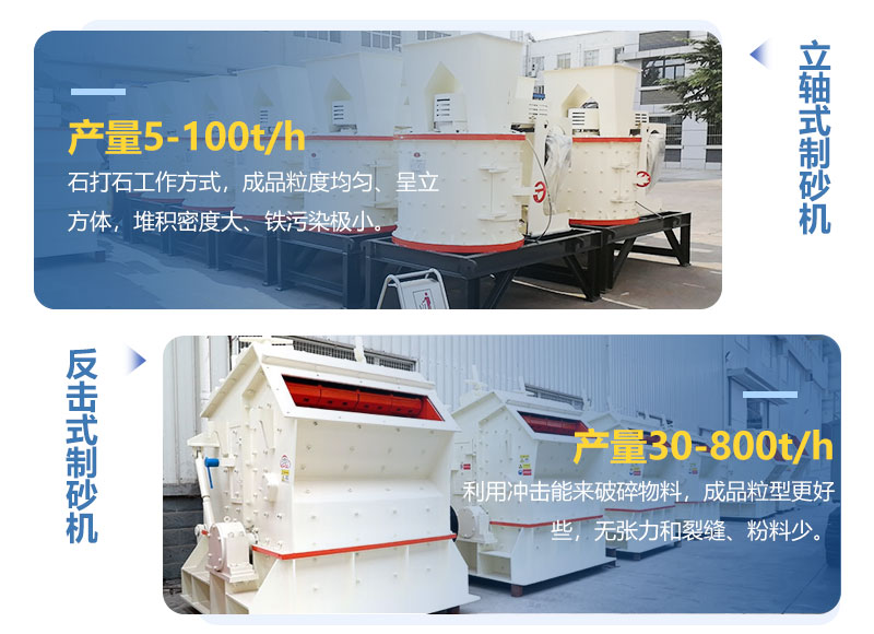 立軸式制砂機和反擊式制砂機哪種粒型好？區別介紹