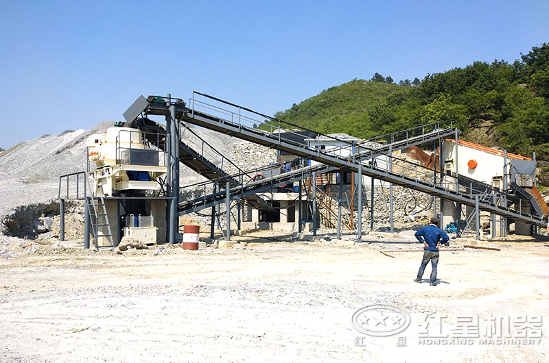 大理石邊角料加工沙子用什么機器？多少錢(qián)？現場(chǎng)視頻