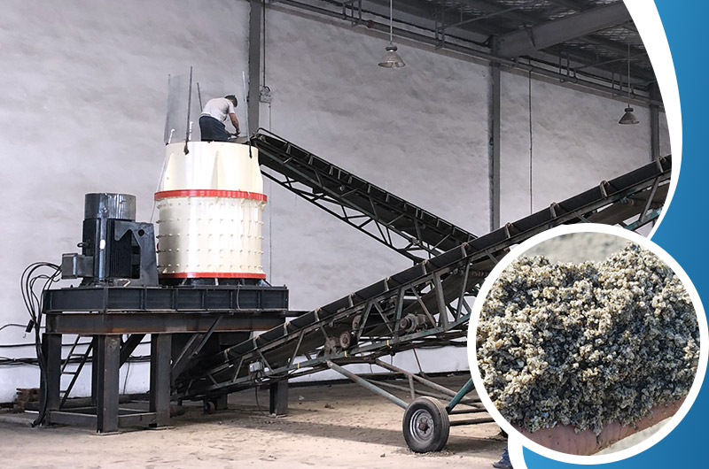 立軸制砂機工作現場(chǎng)圖