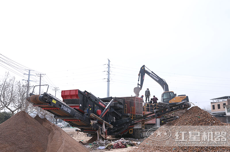 履帶式建筑垃圾破碎機圖片及工作原理_價(jià)格
