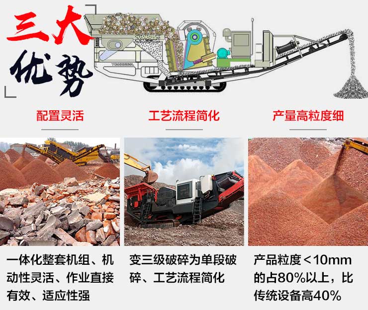 建筑垃圾移動(dòng)破碎機三大優(yōu)勢