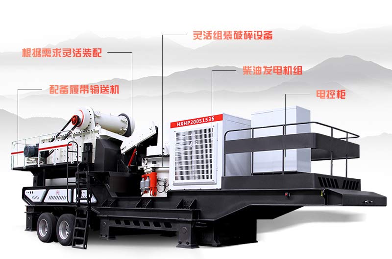 車(chē)載流動(dòng)破碎石仔機組機細節劃分