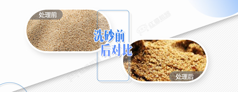 水洗砂清洗前后對比圖