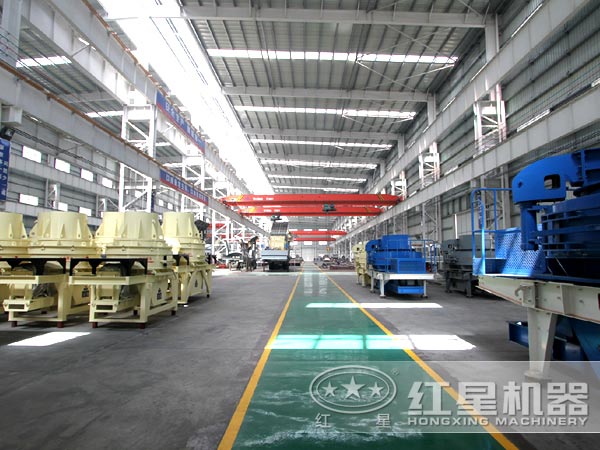 河卵石制沙機廠(chǎng)家車(chē)間一角