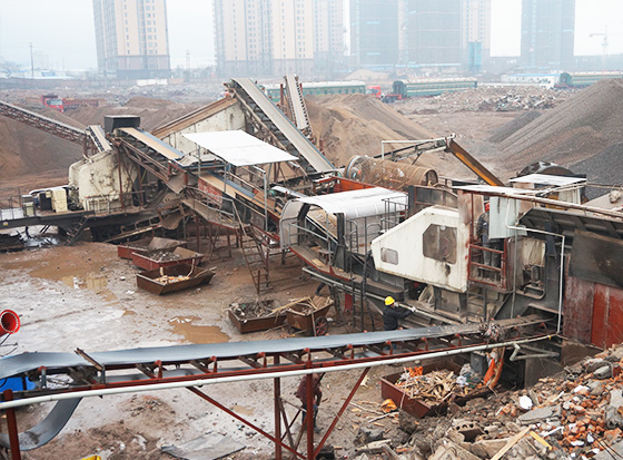 河南滎陽(yáng)建筑垃圾處理生產(chǎn)線(xiàn)案例